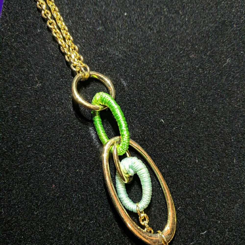 Bob Mackie Cloth Wrapped Link Necklace